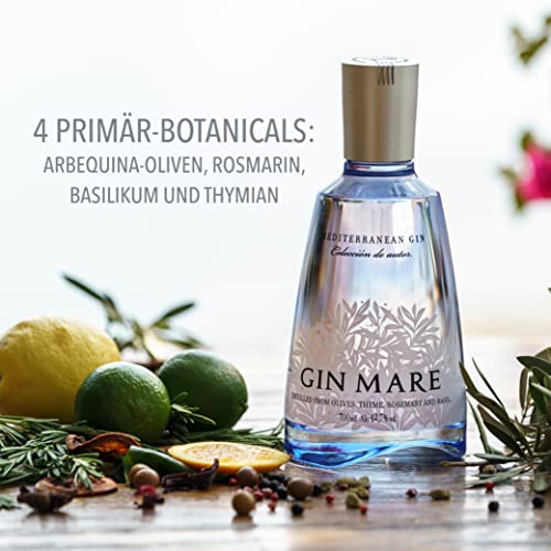 Gin Mare - Der mediterrane Gin - würzig-aromatisch inspiriert von der einzigartigen Geschmackswelt der Mittelmeerregion - 0.7L/42.7% Vol. - 5