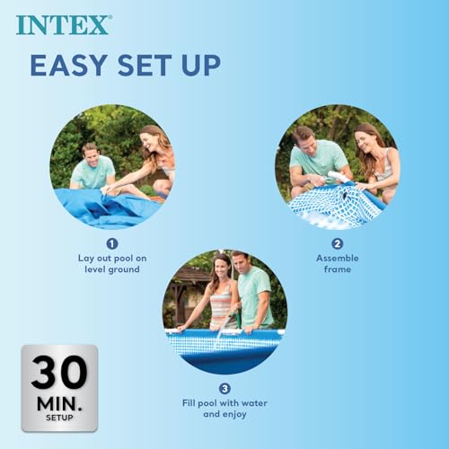 Intex Rectangular Frame Pool, Blau, 300 x 200 x 75 cm - 4