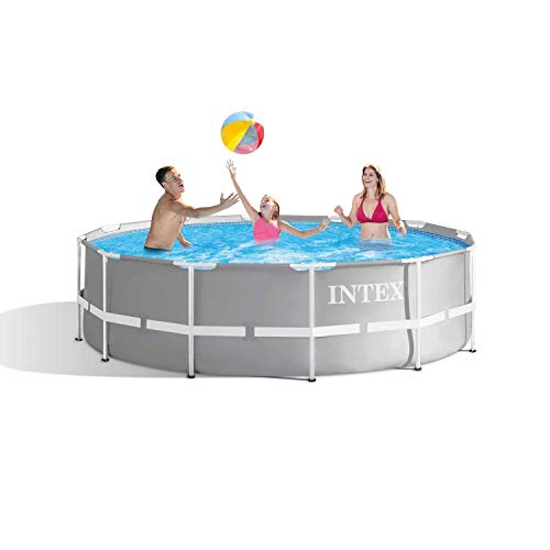 Intex Schwimmbecken Pool, Grau, 366 x 99 cm Frame Pool Set Prism Rondo 26716 - 2