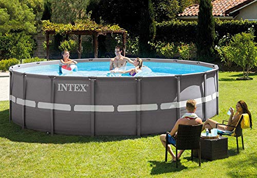 Intex Frame Pool Set Ultra Rondo XTR Ø 549 x 132 cm, Pool, Sandfilteranlage, Abdeckplane, Bodenschutzplane, Sicherheitsleiter, GS, 26330GN, 26330NP, Blau - 2