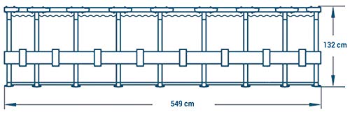 Intex Frame Pool Set Ultra Rondo XTR Ø 549 x 132 cm, Pool, Sandfilteranlage, Abdeckplane, Bodenschutzplane, Sicherheitsleiter, GS, 26330GN, 26330NP, Blau - 3