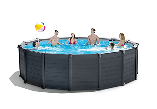 Intex Schwimmbad Ø 478 x 124 cm Gestellbecken Set Graphit - 2