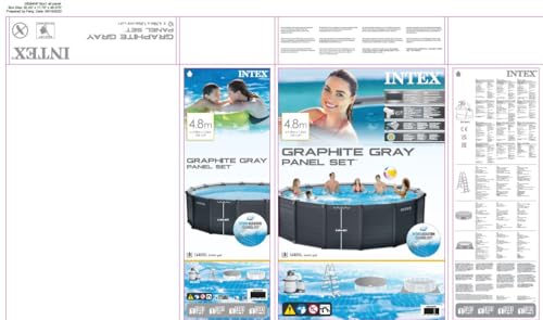 Intex Schwimmbad Ø 478 x 124 cm Gestellbecken Set Graphit - 10