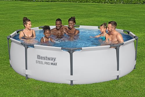 Bestway Steel Pro MAX Frame Pool-Set mit Filterpumpe Ø 305 x 76 cm, lichtgrau, rund - 2