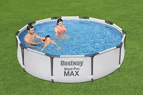 Bestway Steel Pro MAX Frame Pool-Set mit Filterpumpe Ø 305 x 76 cm, lichtgrau, rund - 10