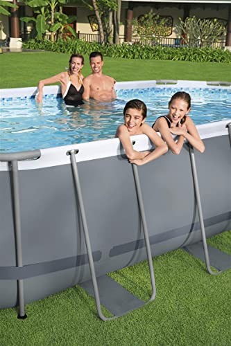 Bestway Power Steel Frame Pool-Set mit Filterpumpe 427 x 250 x 100 cm , grau, oval - 7