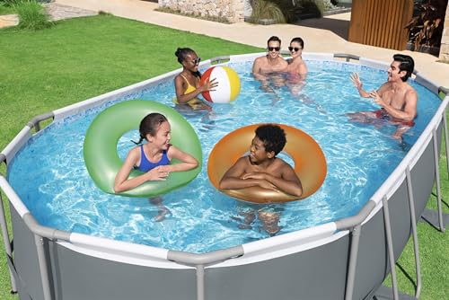 Bestway Power Steel Frame Pool Komplett-Set mit Filterpumpe 488 x 305 x 107 cm, grau, oval - 5