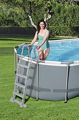 Bestway Power Steel Frame Pool Komplett-Set mit Filterpumpe 549 x 274 x 122 cm, grau, oval - 7