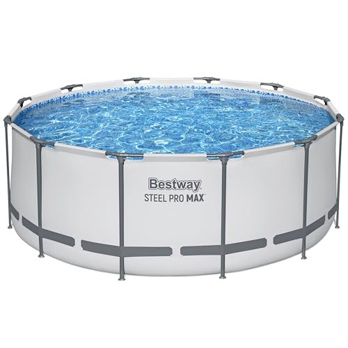 Bestway Steel Pro MAX Frame Pool Komplett-Set mit Filterpumpe Ø 366 x 122 cm, lichtgrau, rund - 11