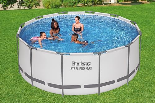 Bestway Steel Pro MAX Frame Pool Komplett-Set mit Filterpumpe Ø 366 x 122 cm, lichtgrau, rund - 9