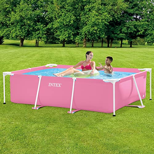 Intex 28266NP - Rechteckiger Aufstellpool mit Rahmen, 1662 L, Stahl und PVC, Rosa, 220 x 150 x 60 cm - 2