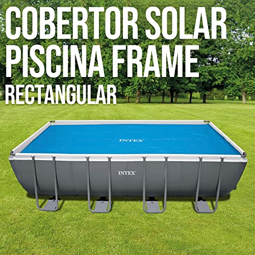 Intex Solarabdeckplane für Ultra Frame rechteckig 549 x 274 cm, Stärke 160 Mikron, Fertigungsmaß: 538 x 253 cm, 28016, Blau - 2