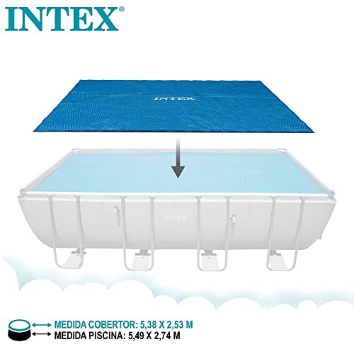 Intex Solarabdeckplane für Ultra Frame rechteckig 549 x 274 cm, Stärke 160 Mikron, Fertigungsmaß: 538 x 253 cm, 28016, Blau - 3