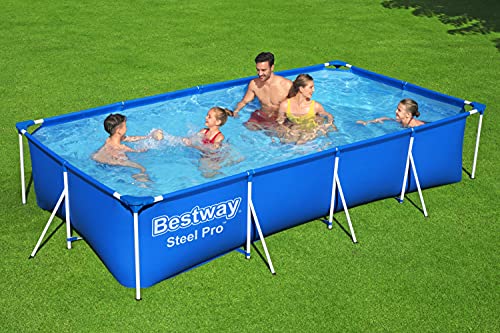 Bestway Steel Pro Frame Pool-Set mit Filterpumpe 400 x 211 x 81 cm , blau, eckig - 2