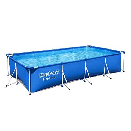 Bestway Steel Pro Frame Pool-Set mit Filterpumpe 400 x 211 x 81 cm , blau, eckig - 4