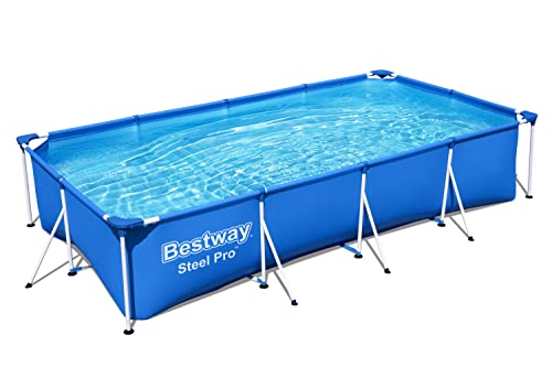 Bestway Steel Pro Frame Pool-Set mit Filterpumpe 400 x 211 x 81 cm , blau, eckig - 8