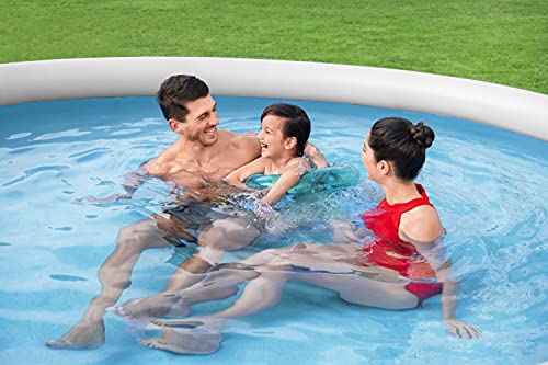 Bestway Fast Set Aufstellpool ohne Pumpe Ø 366 x 76 cm, Rattan-Optik (Schiefergrau), rund - 8