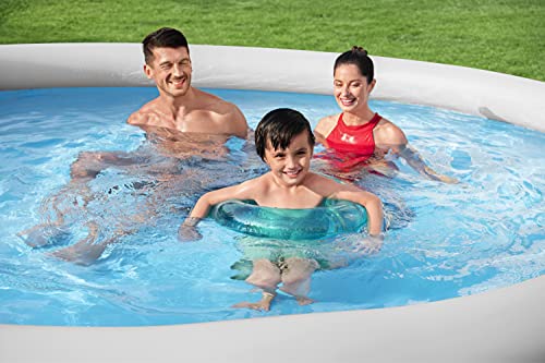 Bestway Fast Set Aufstellpool ohne Pumpe Ø 366 x 76 cm, Rattan-Optik (Schiefergrau), rund - 9