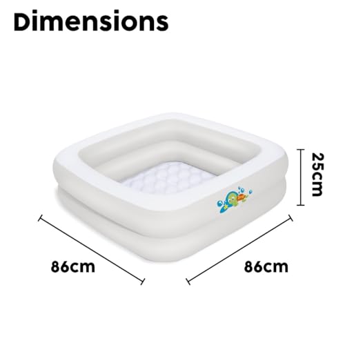 Bestway Up, In & Over Baby Duschbadewanne, Weiß, 86 x 25 cm - 6