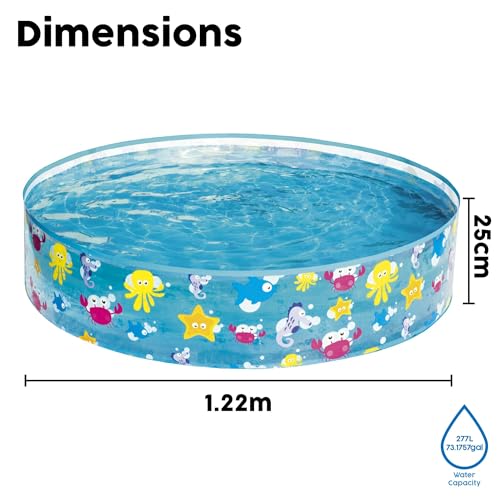 Bestway FillN Fun Planschbecken, Sparking Sea, 122 x 25 cm - 7