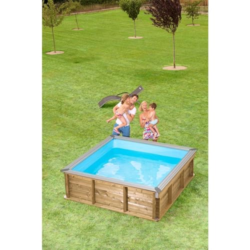 Holzpool Pistoche by BWT Procopi - Kidspool 200 x 200 x 64 cm - inkl. Sicherheitsabdeckung, Kartuschenfilteranlage, Winterabdeckung - 5