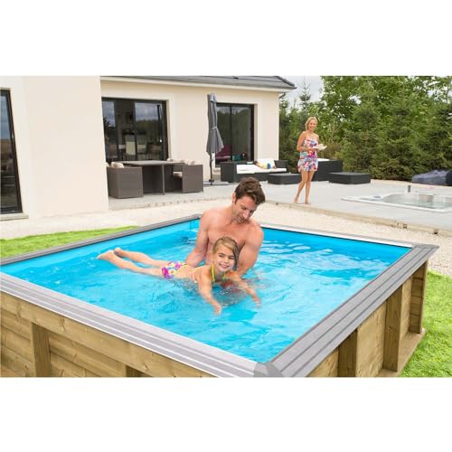 Holzpool Pistoche by BWT Procopi - Kidspool 200 x 200 x 64 cm - inkl. Sicherheitsabdeckung, Kartuschenfilteranlage, Winterabdeckung - 8