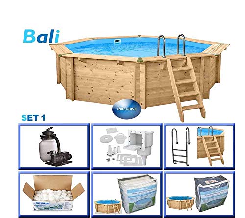 Holzpool Bali rund 8-Eck 5,30 x 1,36 m - 8