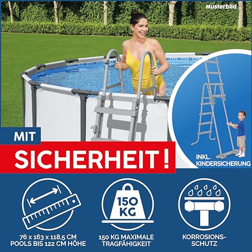 Bestway Power Steel Frame Pool Komplett-Set mit Filterpumpe 732 x 366 x 122 cm , Holz-Optik (Mooreiche), oval - 7