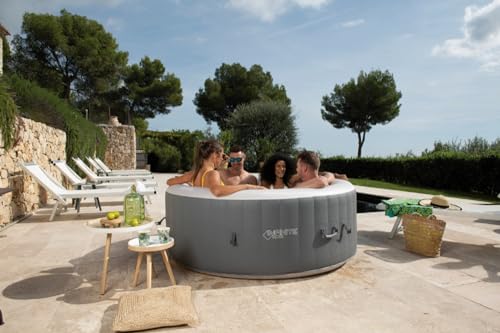 JUNG Infinite Champion Whirlpool aufblasbar eckig, 4 Personen SPA Selbstaufblasend, beheizter Pool Outdoor & Indoor, 154x154cm, 110 Wellness Luftdüsen - 3