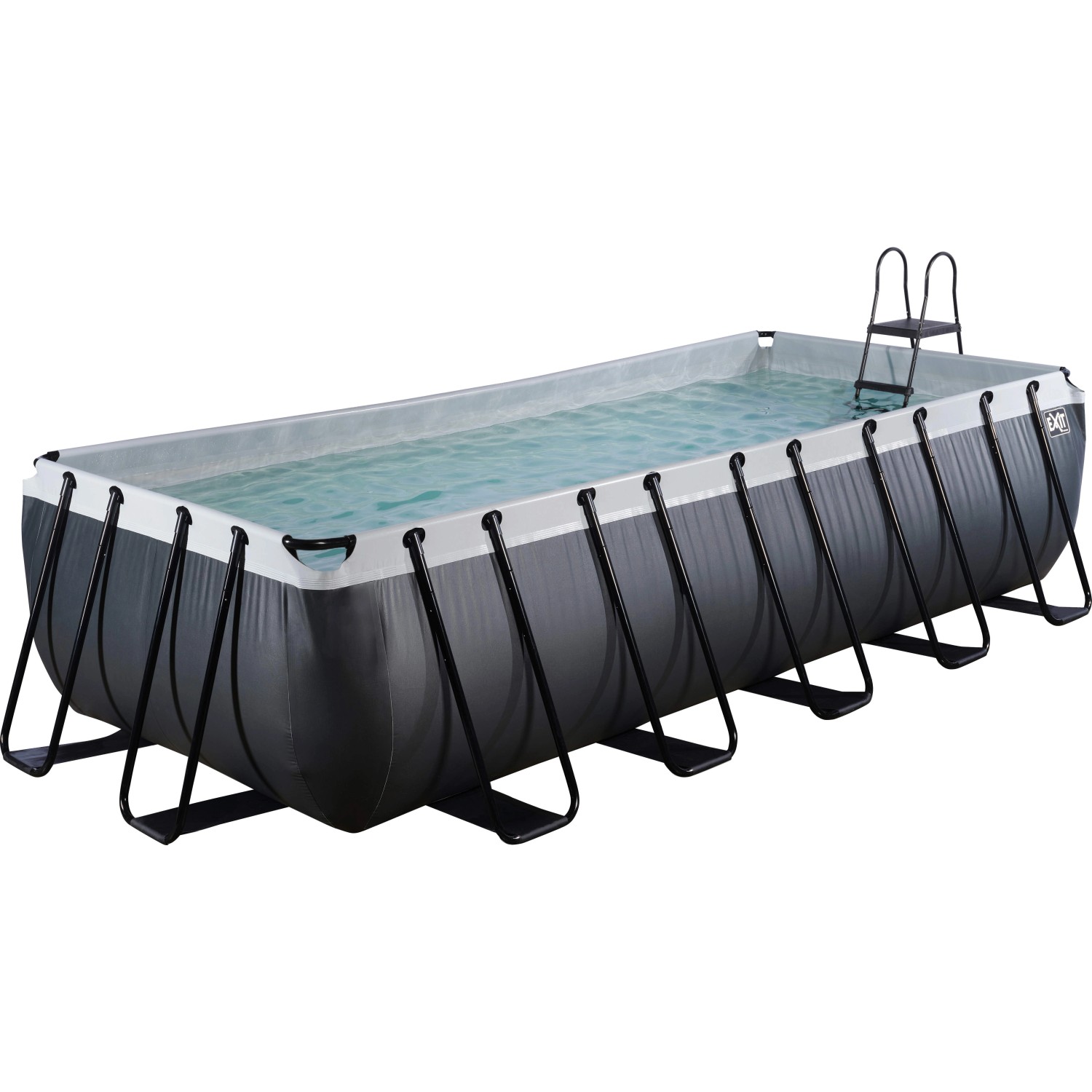 Exit Black Leather Pool Schwarz 540 x 250 x 122 cm m. Filterpumpe