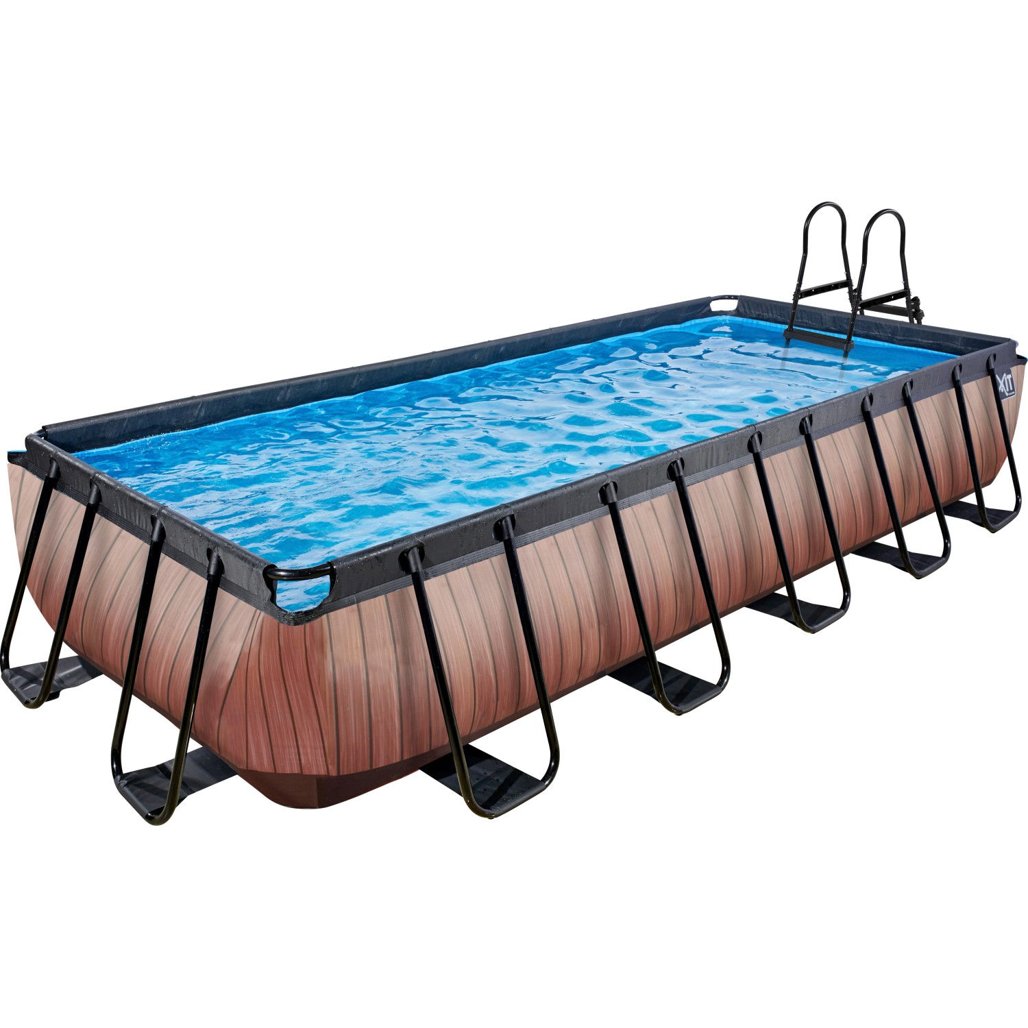 EXIT Wood Pool Braun 540x250x100cm m. Sandfilterpumpe