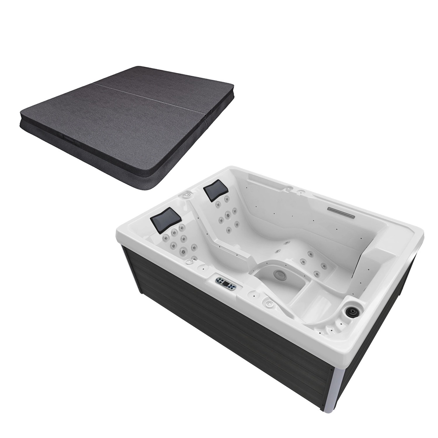 Tronitechnik Outdoor Whirlpool Spa Elba Aussen Weiss 210Cm X 150Cm Heizung Hydromassagebluetoothinkl Thermoabdeckung