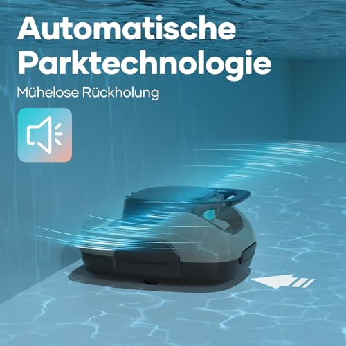 AIPER Scuba SE Poolroboter, Kabelloser Poolsauger Akku, 90 Minuten Reinigungszeit, Automatische Reinigung mit Selbsteinparkfunktion, Kompakter und Leichter Poolreiniger Ideal für Oberirdische Pools - 8