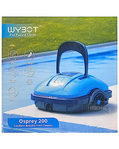 WYBOT Poolroboter, Poolsauger Akku mit Dual-Antriebsmotoren, Automatisches Parken, Automatische Poolreiniger für Pools bis 50 m² Grundfläche - 12