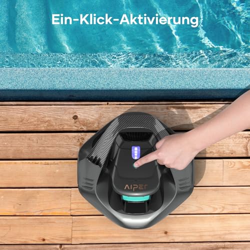 AIPER Seagull SE Poolroboter, Poolsauger Akku Kabellos hält 90 Minuten, LED-Anzeigeleuchten, Automatisches Parken, Perfekt für Oberirdische/Unterirdische Flache Pools bis zu 80 m² - 7