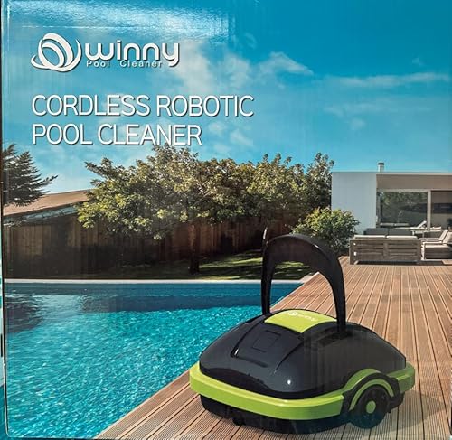 Poolroboter Akku, Poolsauger mit 2-Motor, Starke Saugkraft, Leichtgewicht, Poolreiniger Ideal für Oberirdische und Unterirdische Pools mit Flachem Boden, 60 Mins Reinigung WINNY POOL CLEANER - 10