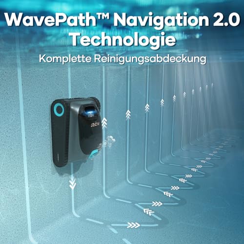 AIPER Scuba S1 Poolroboter Boden und Wand, Kabelloser Poolsauger mit Wandklettern, Intelligenten Navigation 2.0, 150 Minuten Batterielaufzeit, Poolreiniger für Eingelassene Pools bis zu 150㎡ - 4