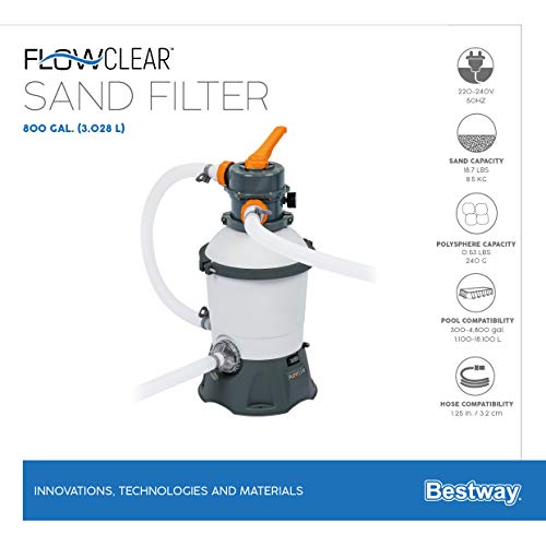 Bestway Flowclear™ Sandfilteranlage 3.028 l/h, Grau - 10