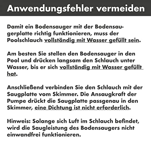 POWERHAUS24 Premium Einbauskimmer Komplett-Set für Stahlwandbecken mit Einströmdüse, Bodensaugerplatte, Auffangkorb, Rahmen & Dichtung - 7