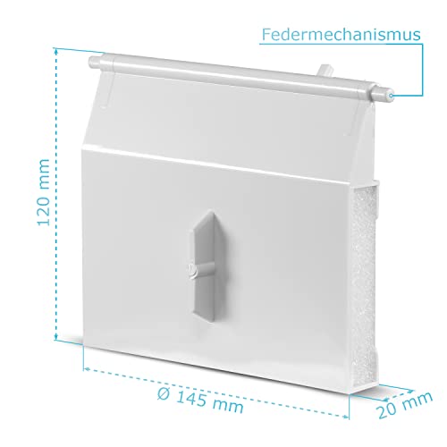 Paradies Pool GmbH Einbauskimmer Skimmerset komplett mit Dichtung Skimmerklappe Skimmerdeckel Schlauchanschluss 32/38 und Blende Menge: 1 Stück - 7