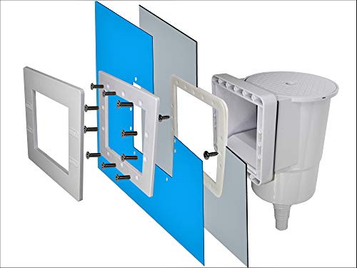 Paradies Pool Skimmer-Set in Grau, Einbauskimmer inkl. Einlaufdüse & weiterem Zubehör, Komplettset für Stahlwandpools, Pool-Reinigungsset, Wasserpflege, Menge: 1 Stück - 5