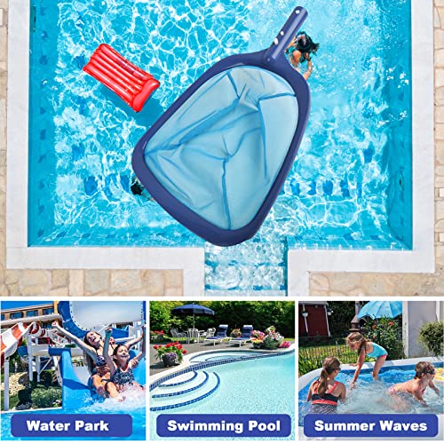 AMFUN Pool Reinigungsset, Pool Zubehör Set, Schwimmbecken-Skimmernetz mit Verstellbarer 35-Zoll-Aluminium-Teleskopstange, Schrubberbürste, Schwammbürste, PH-Testpapier, für Pool und Teichreinigung - 7