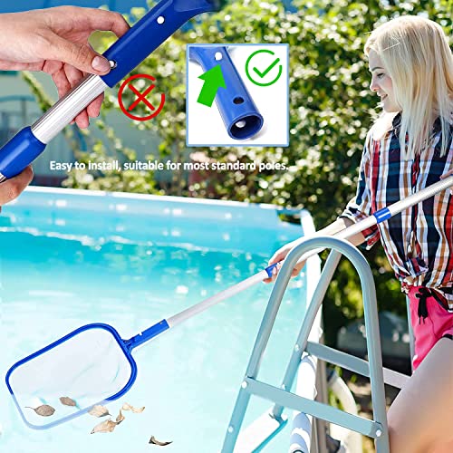 Pool Kescher,Laubkescher Pool,Poolkescher,Teich Kescher mit Teleskopische Pole,Bodenkescher Pool,Pool Kescher Set,Kescher Teich Feinmaschig,Pool Tief Kescher,Poolreinigung für Schwimmbad,Aquarium,Spa - 4