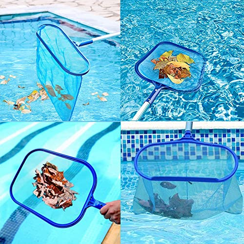 Pool Kescher,Laubkescher Pool,Poolkescher,Teich Kescher mit Teleskopische Pole,Bodenkescher Pool,Pool Kescher Set,Kescher Teich Feinmaschig,Pool Tief Kescher,Poolreinigung für Schwimmbad,Aquarium,Spa - 6