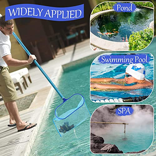 Pool Kescher,Laubkescher Pool,Poolkescher,Teich Kescher mit Teleskopische Pole,Bodenkescher Pool,Pool Kescher Set,Kescher Teich Feinmaschig,Pool Tief Kescher,Poolreinigung für Schwimmbad,Aquarium,Spa - 7