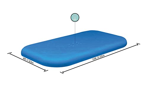 Bestway Flowclear PE-Abdeckplane für Family Pools, Blau, 305 x 183 x 56 cm - 2