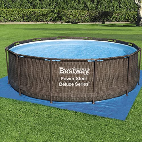 Bestway Flowclear™ quadratische Bodenplane, 396 x 396 cm, für Aufstellpools bis Ø 366 cm, blau - 4