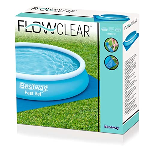 Bestway Flowclear™ quadratische Bodenplane, 396 x 396 cm, für Aufstellpools bis Ø 366 cm, blau - 6