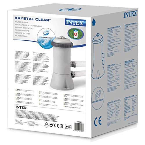 Intex 28604 Krystal Clear Cartridge Filter Pump - Pool Kartuschenfilteranlage - Grau, 2.000 l/h - 4