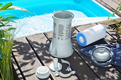 Intex 28604 Krystal Clear Cartridge Filter Pump – Pool Kartuschenfilteranlage – Grau, 2.000 l/h - 10